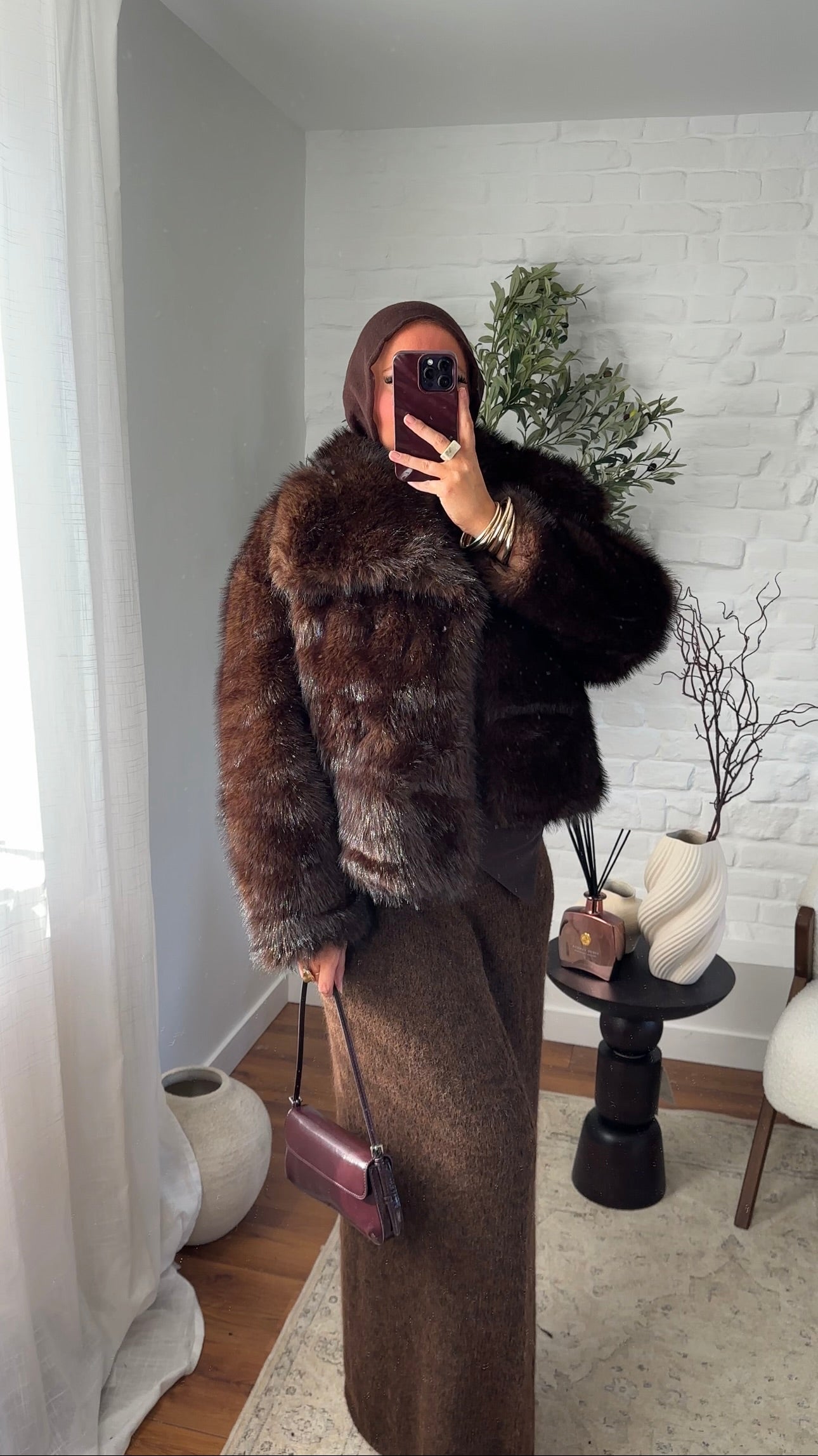 [GAMME PREMIUM] Fourrure mi longue haute qualité | Marron