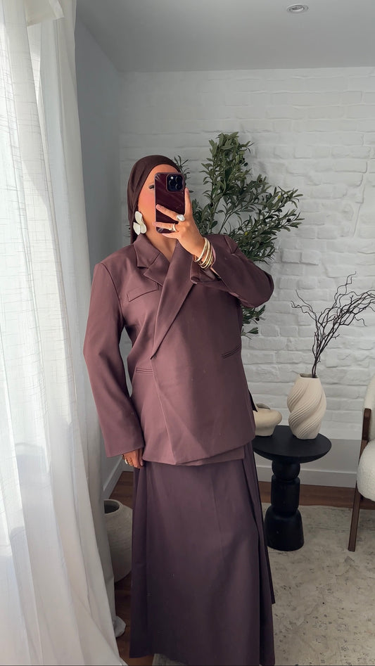 [GAMME PREMIUM] Blazer cache cœur oversize | Prune