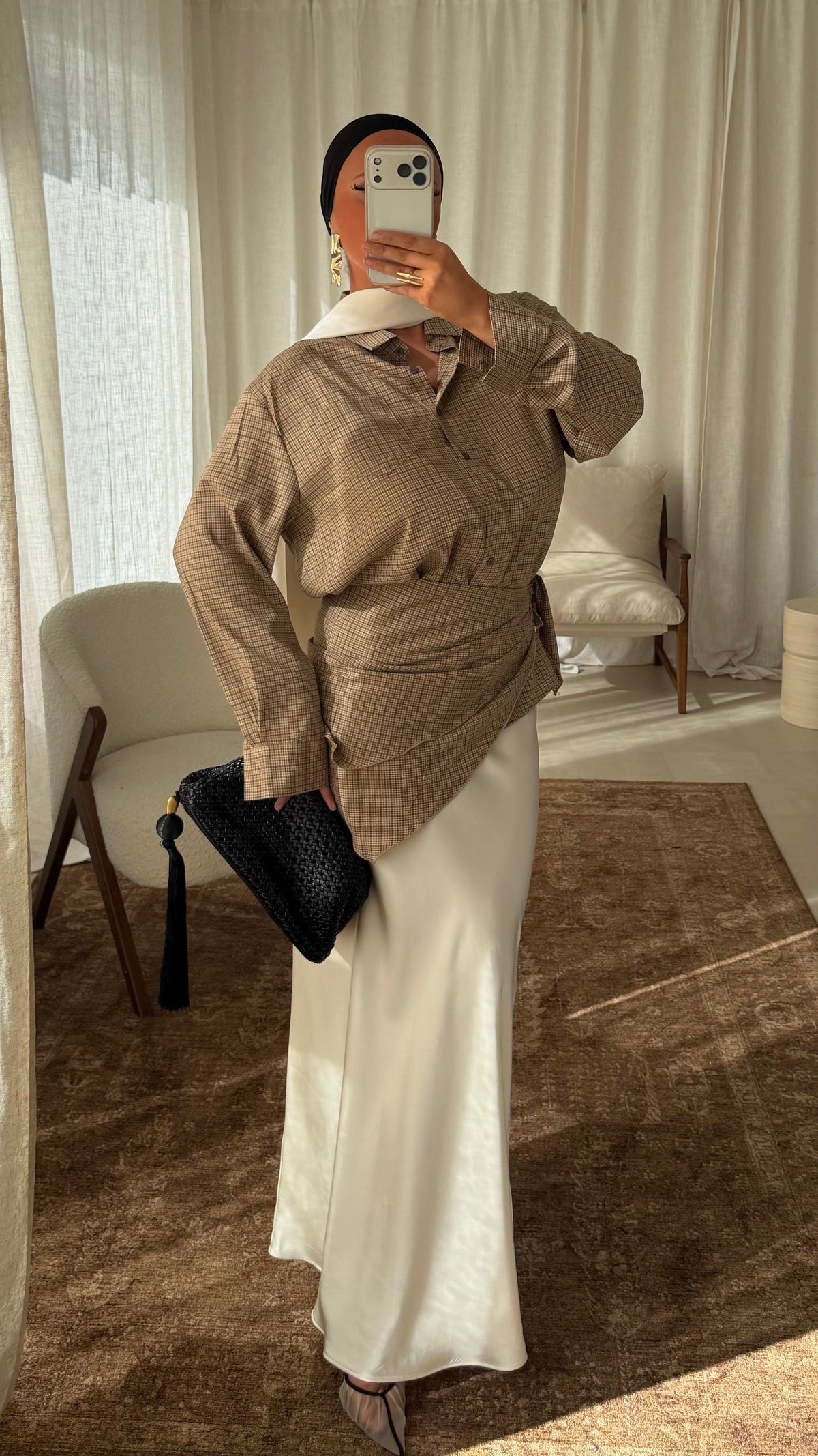 Chemise à carreaux SAF | Taupe