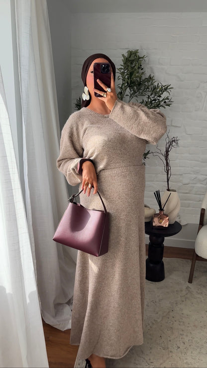 Ensemble ultra chaud en laine | Beige