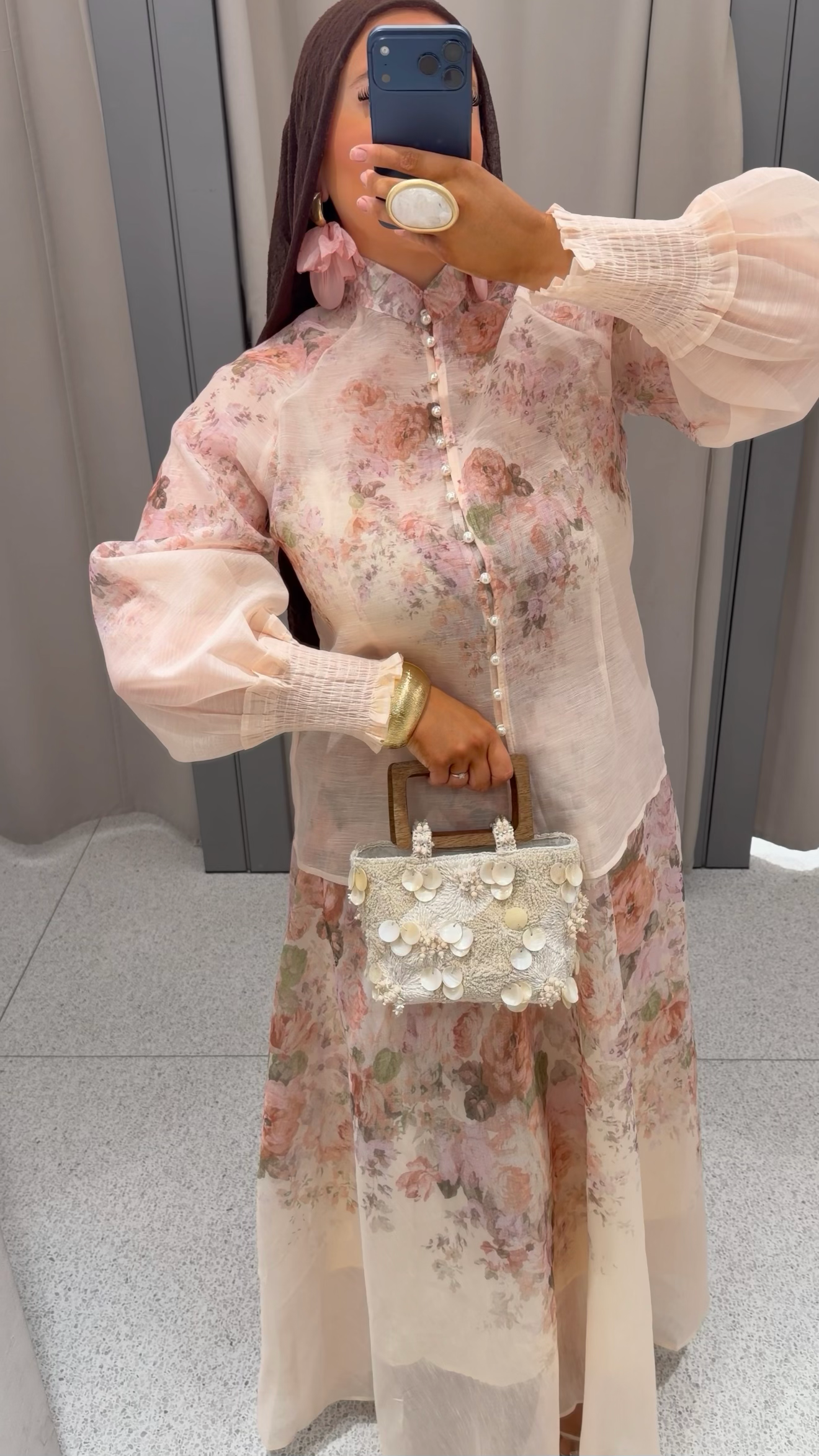 [GAMME LUXE] Set fleuri AMALIA | Rose clair