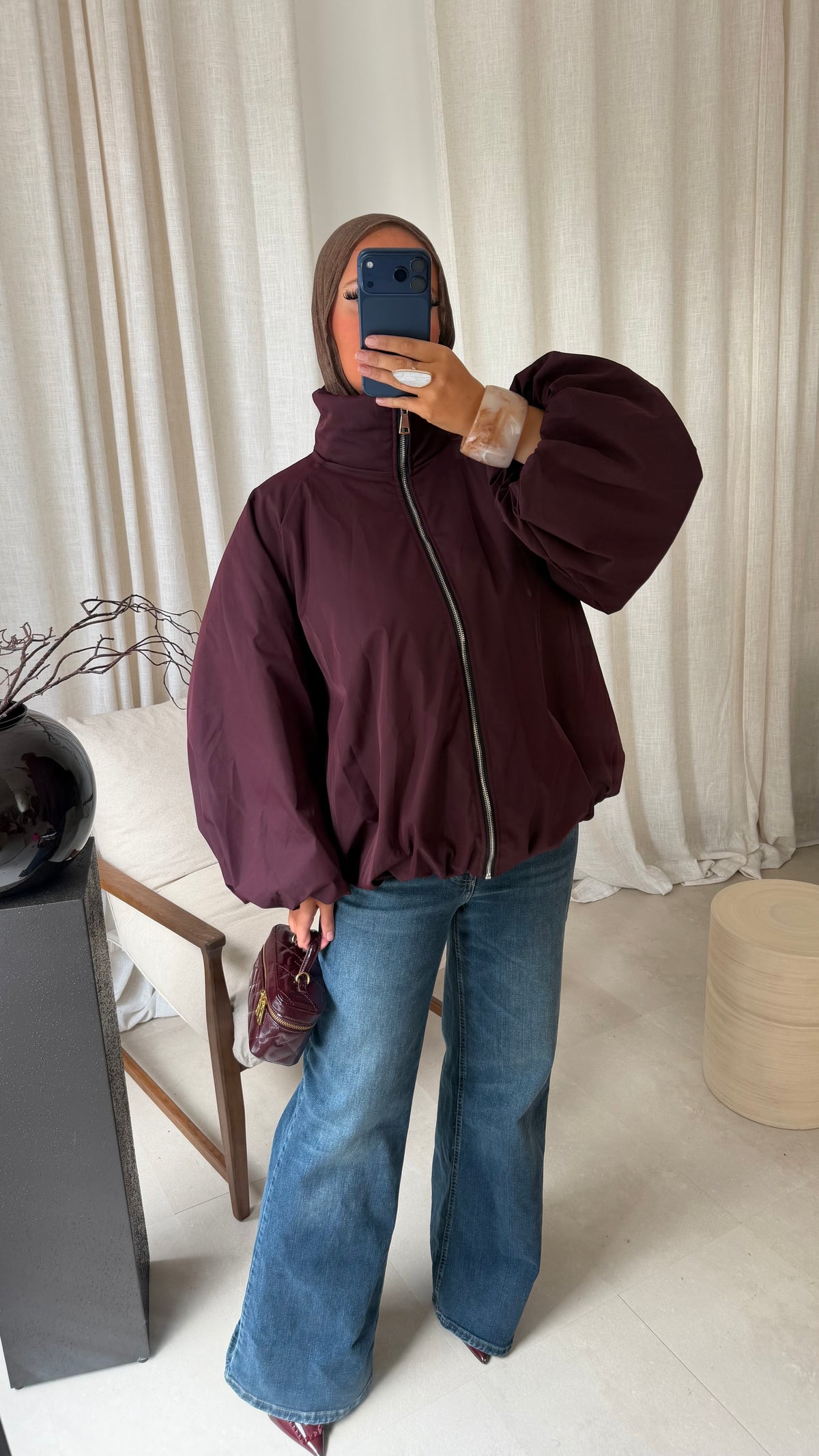 Bomber ultra épais | Bordeaux