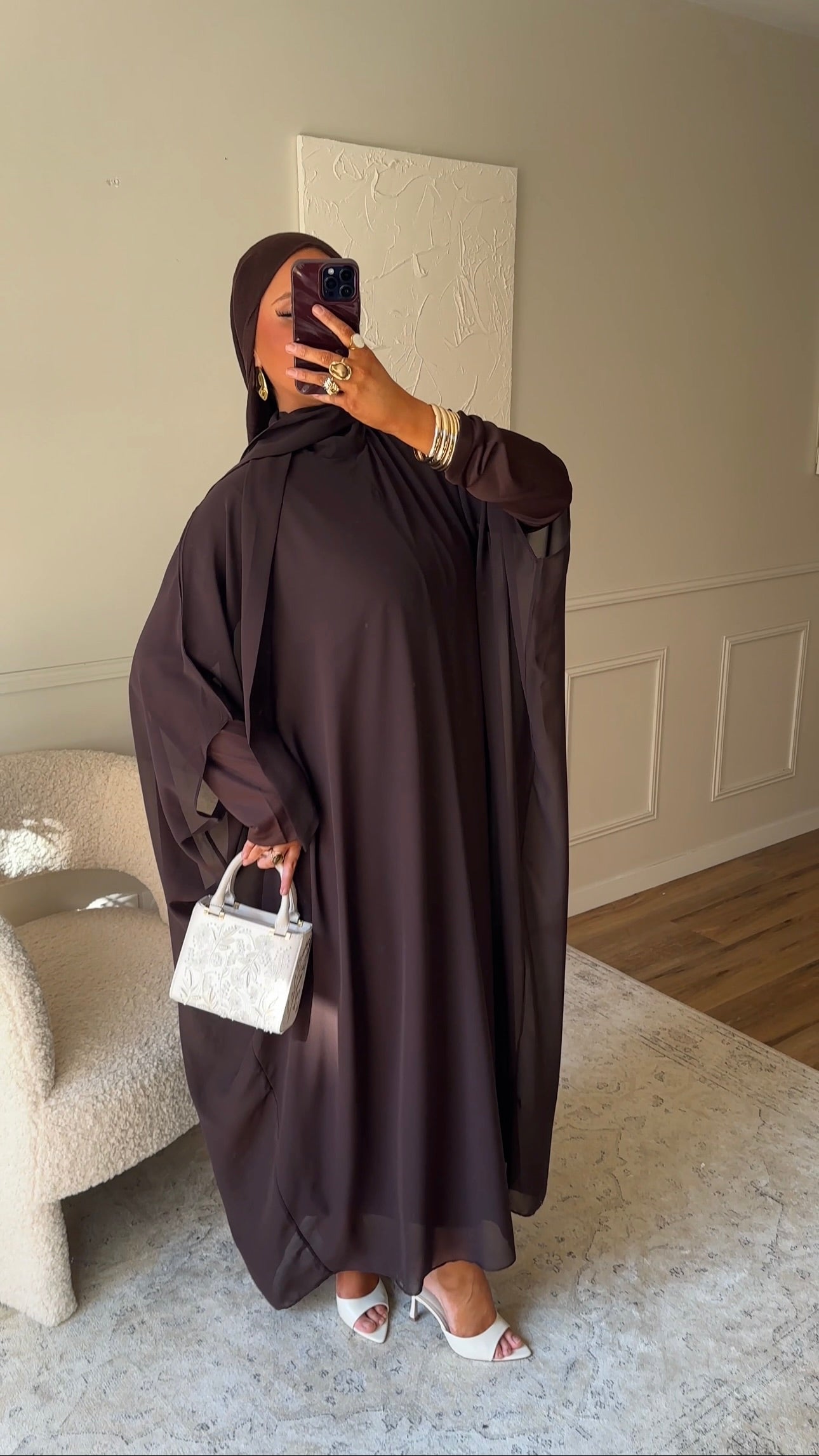 [CRÉATION] Cape transparente WAELIA | Marron