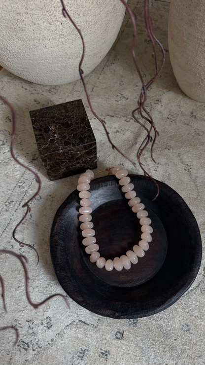 Collier à perles | Crème