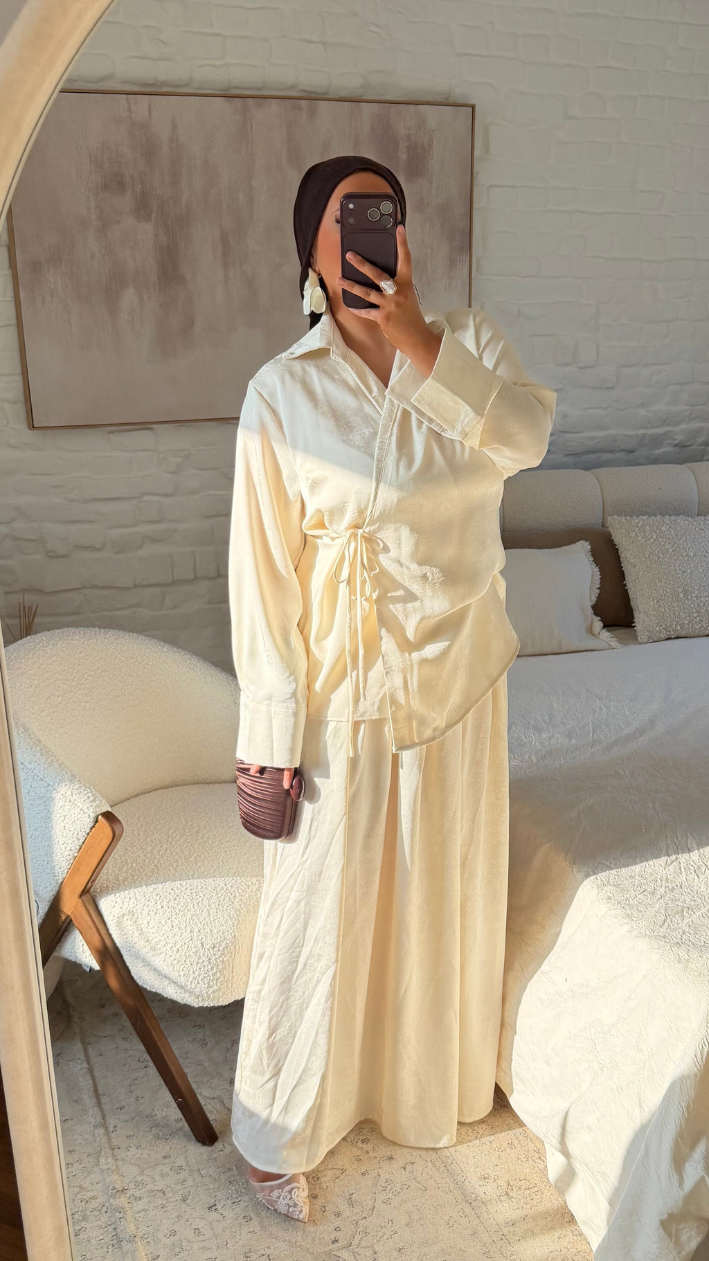 Ensemble ultra fluide à nouer | Beige