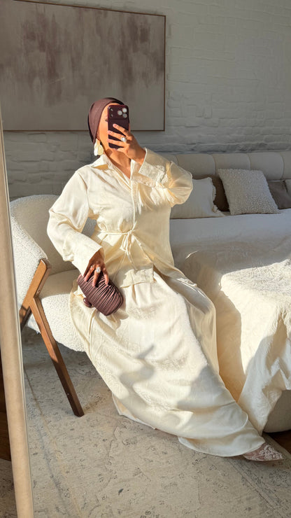 Ensemble ultra fluide à nouer | Beige