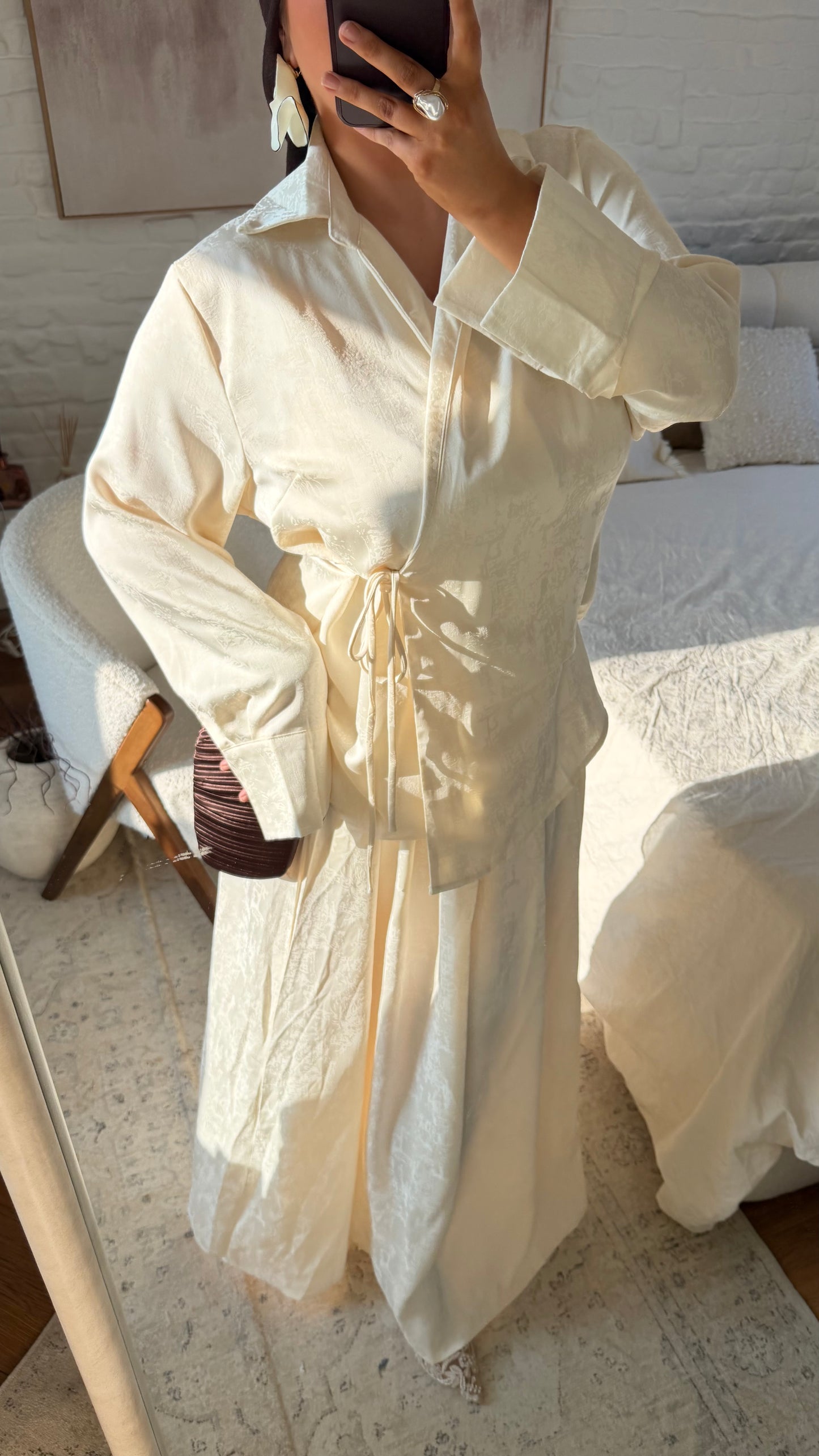 Ensemble ultra fluide à nouer | Beige