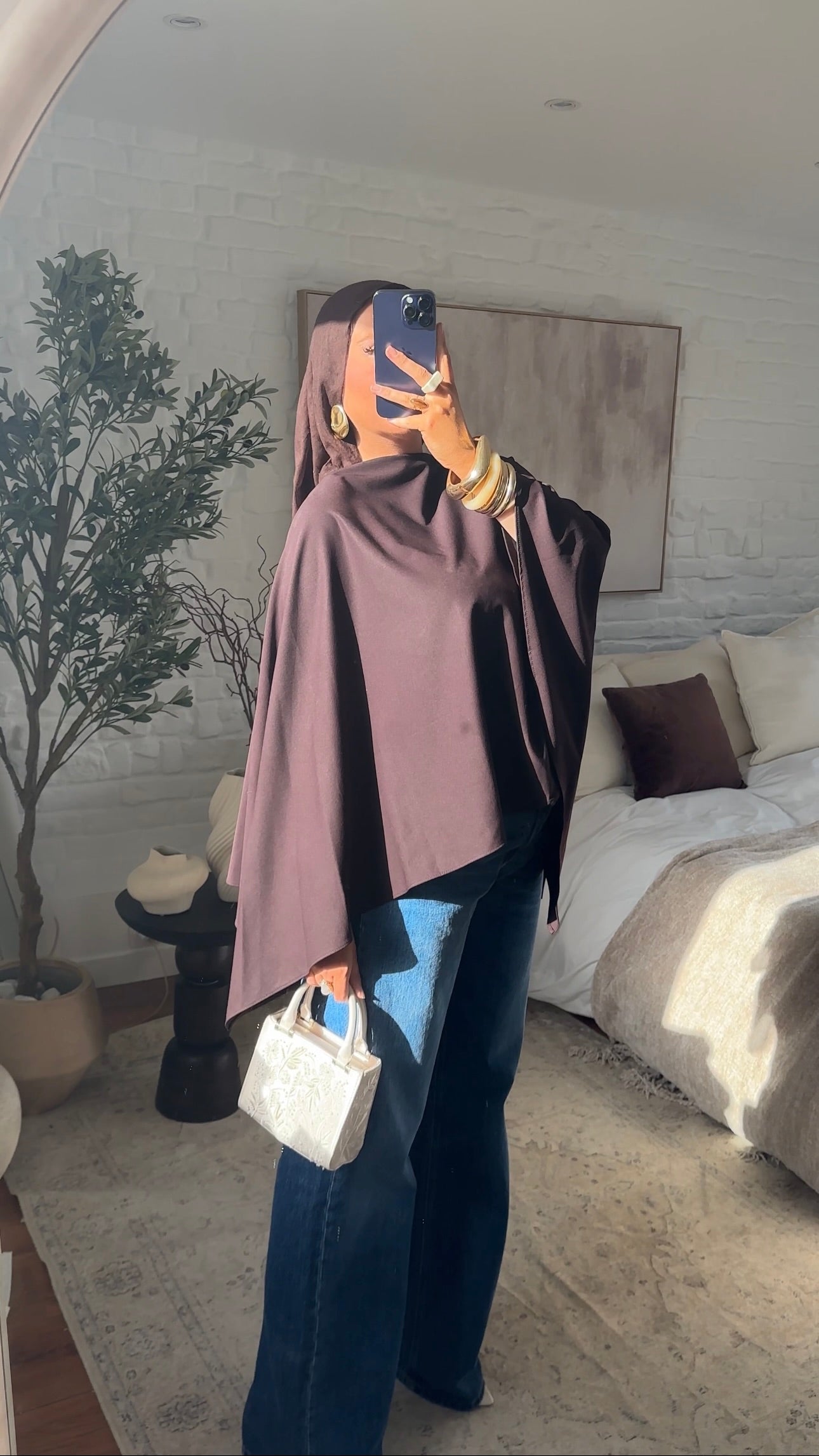 [CRÉATION] Cape oversize | Bordeaux