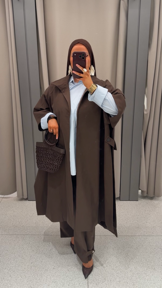 [GAMME LUXE] Pantalon à boutons | Marron