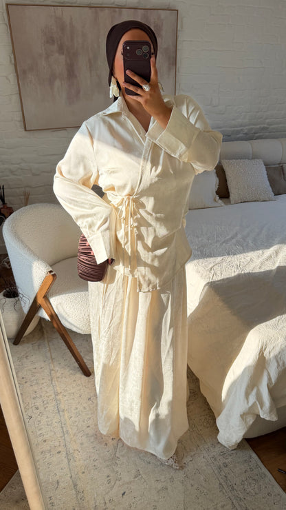 Ensemble ultra fluide à nouer | Beige