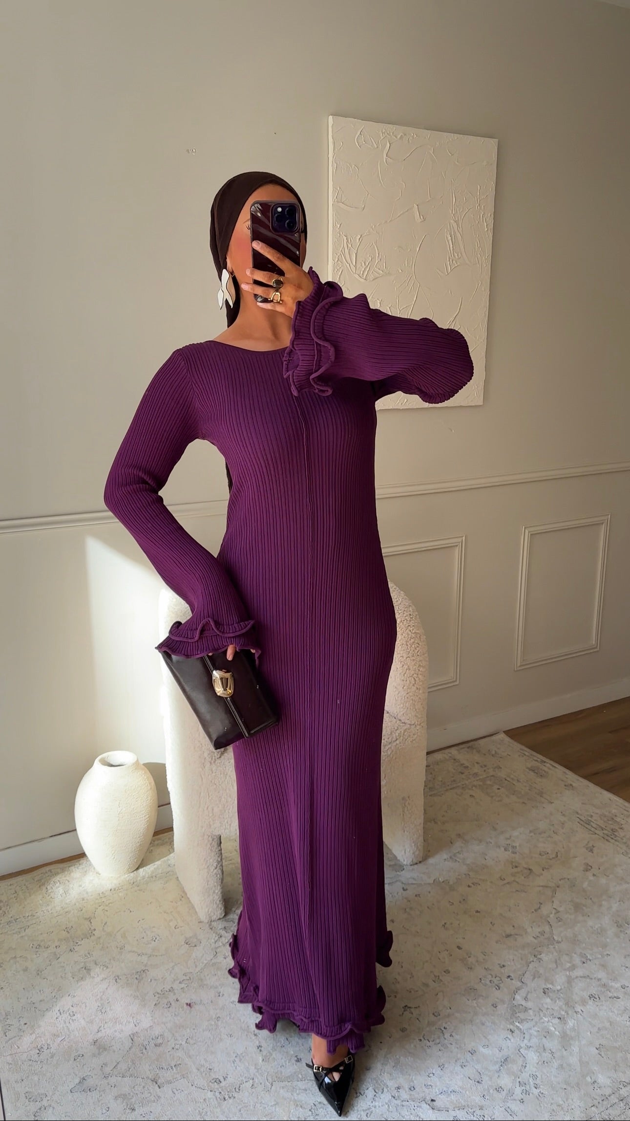 Robe longue HOMEN | Prune