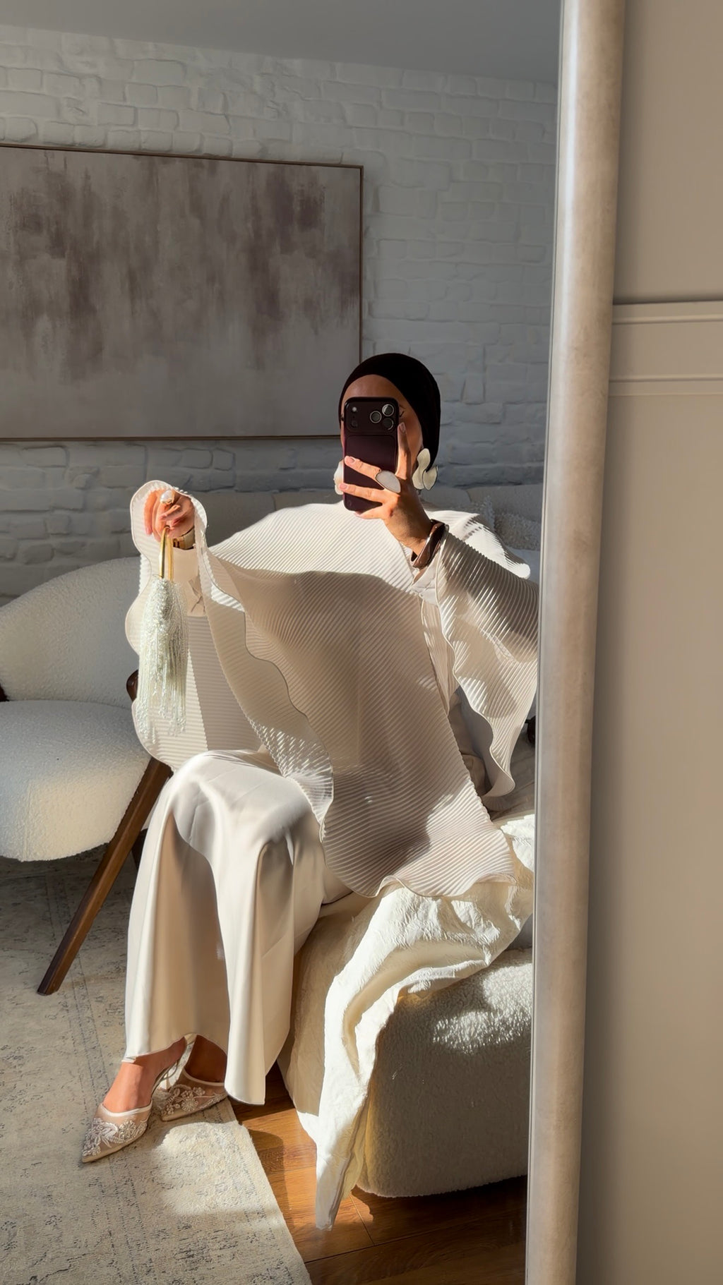 Ensemble IRIS avec haut à volants | Beige