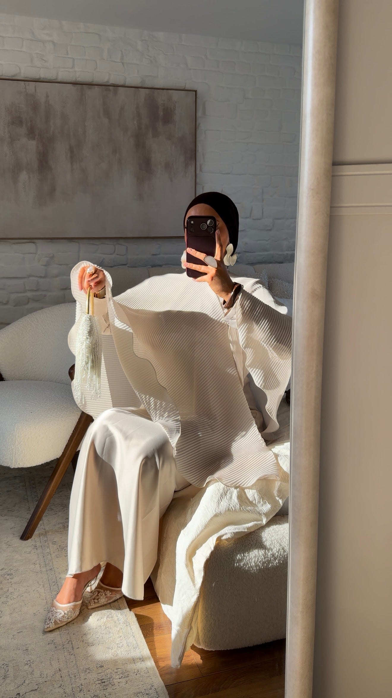 Ensemble IRIS avec haut à volants | Beige