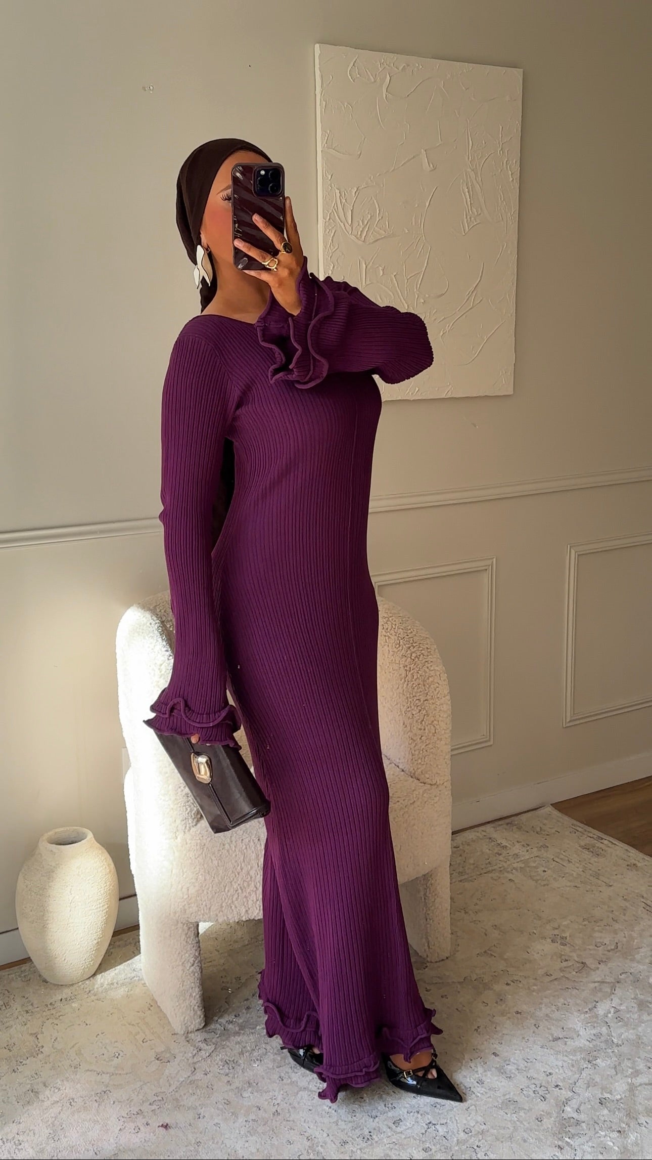 Robe longue HOMEN | Prune