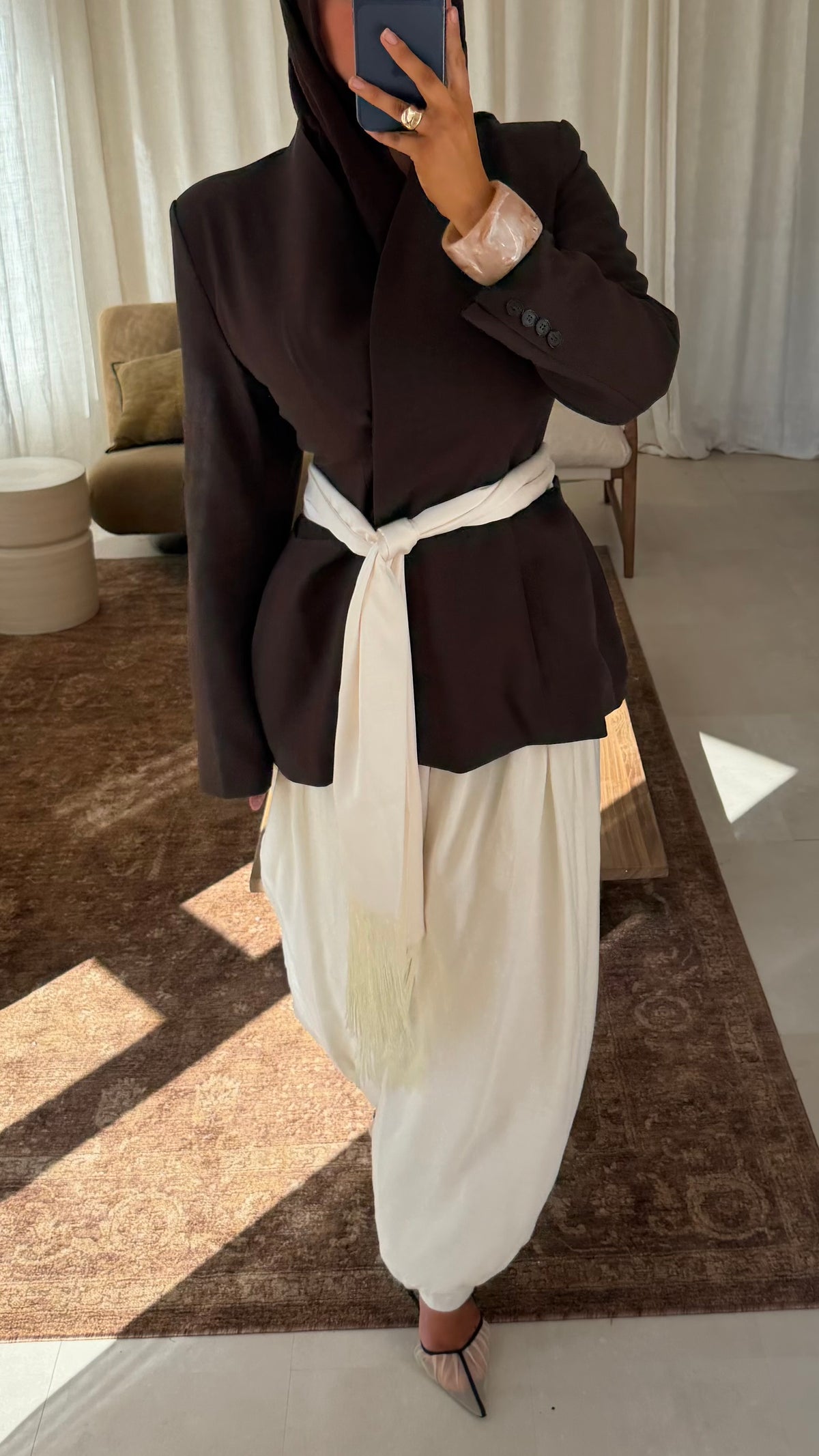 [GAMME LUXE] Blazer épais ultra cintré | Marron foncé | Pré-commande (envoi sous 1 semaine)