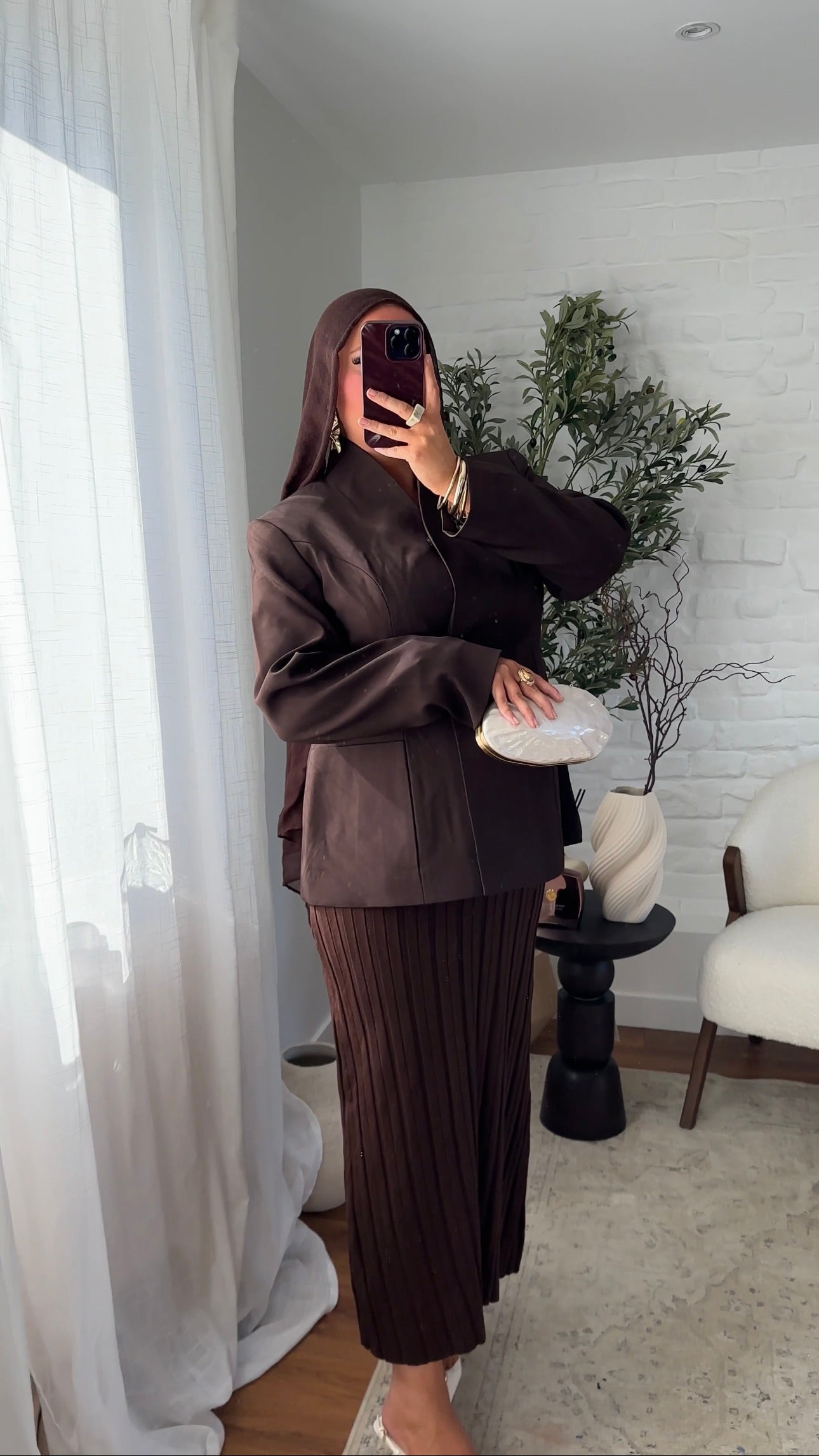 [CRÉATION] Blazer ultra cintré épais | Marron