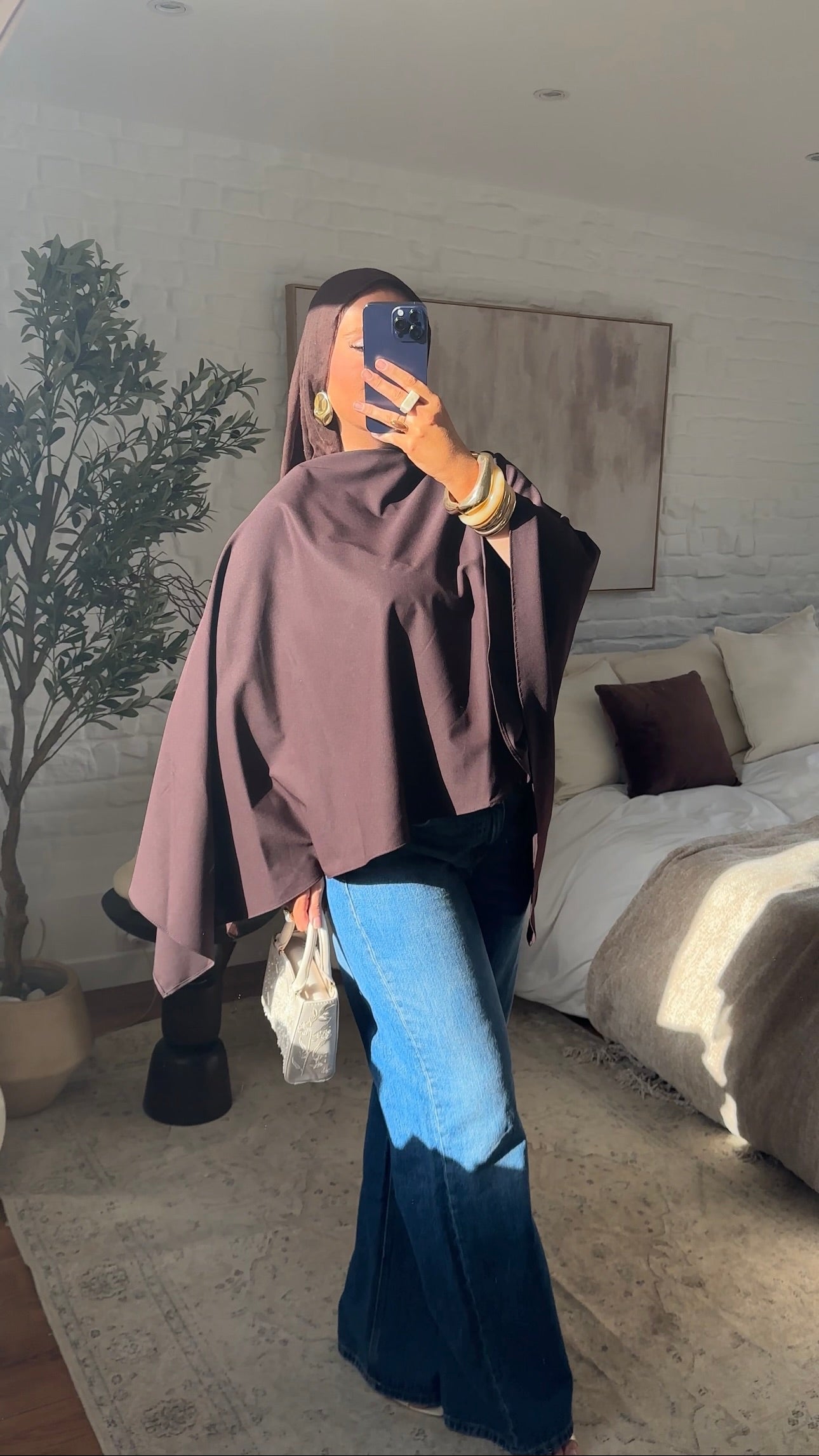 [CRÉATION] Cape oversize | Bordeaux