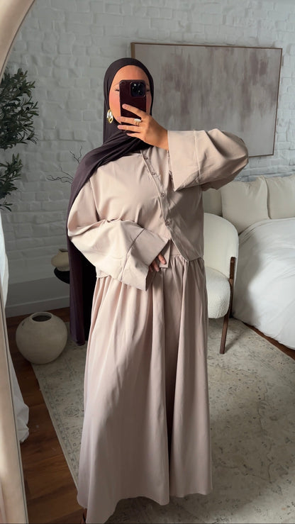 Jupe ultra longue | Beige