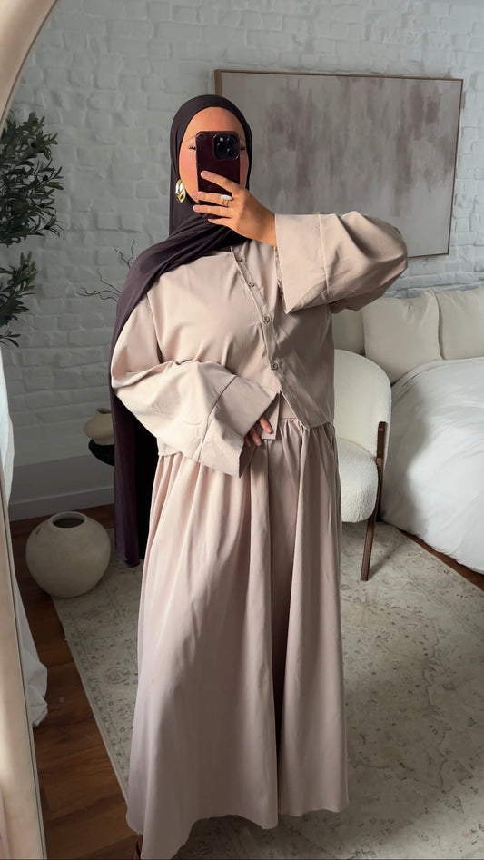 Chemise à boutons | Beige