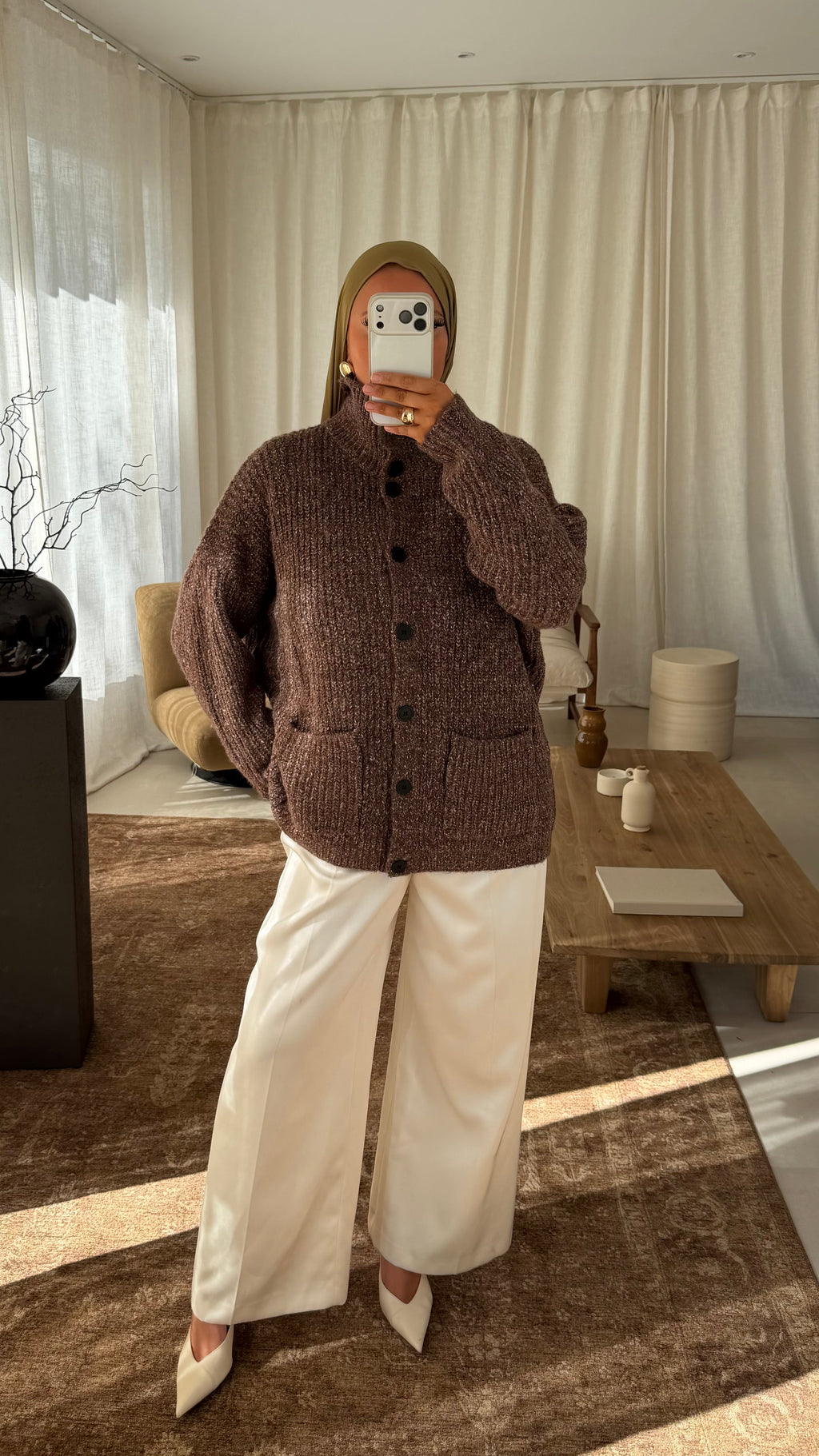Gilet à boutons | Marron