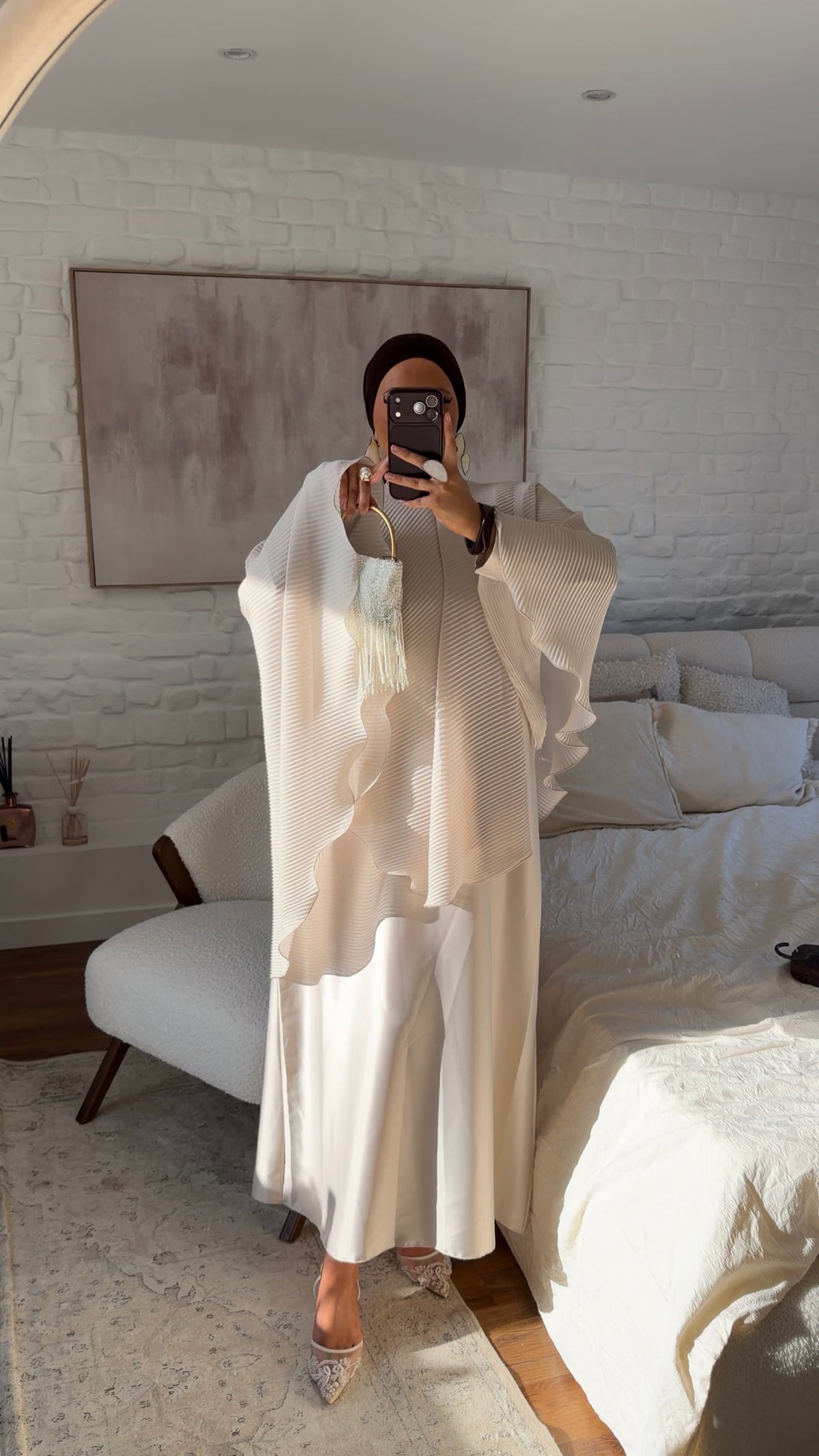 Ensemble IRIS avec haut à volants | Beige