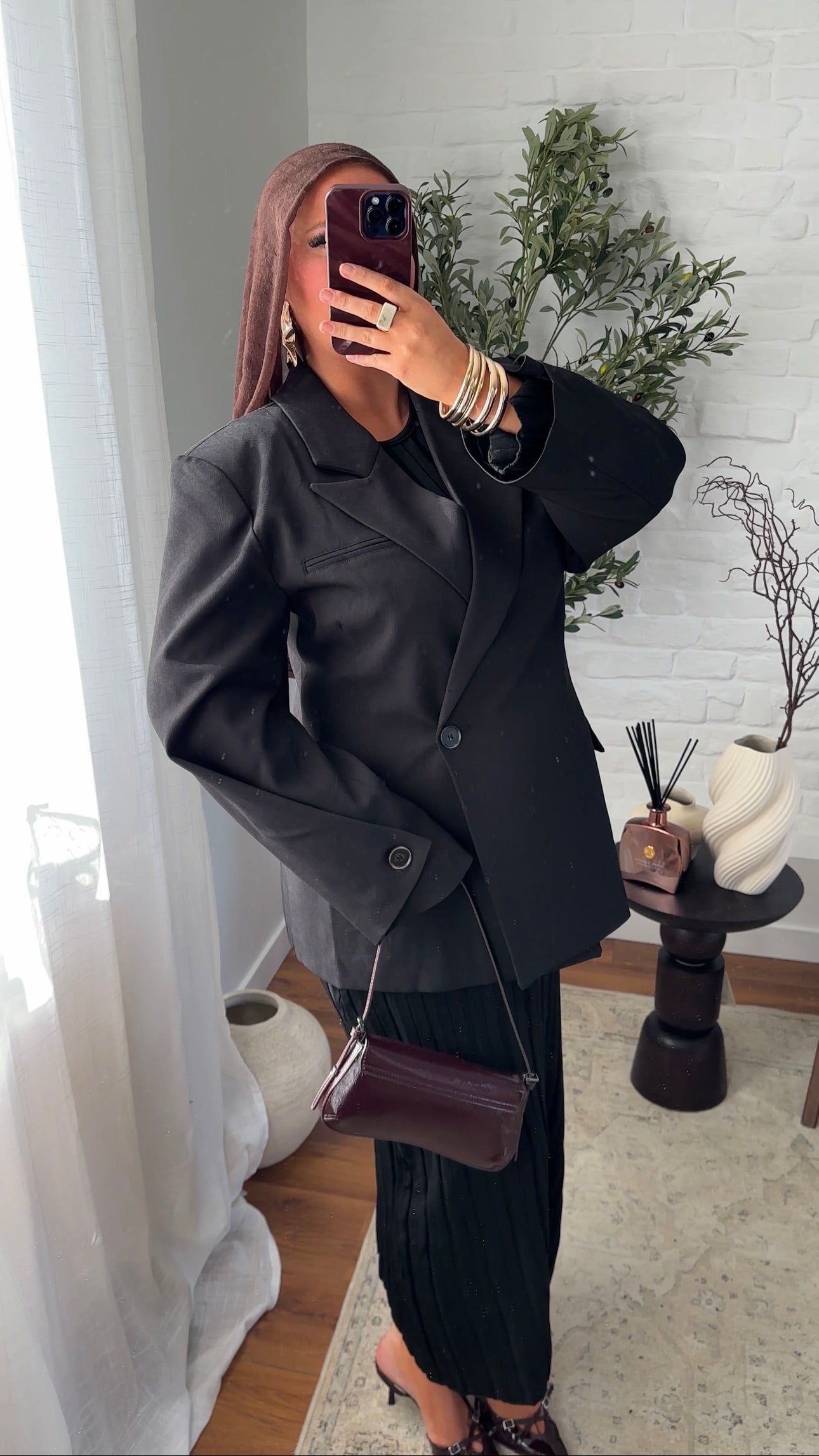 [GAMME PREMIUM] Blazer cache cœur oversize à boutonnage | Noir