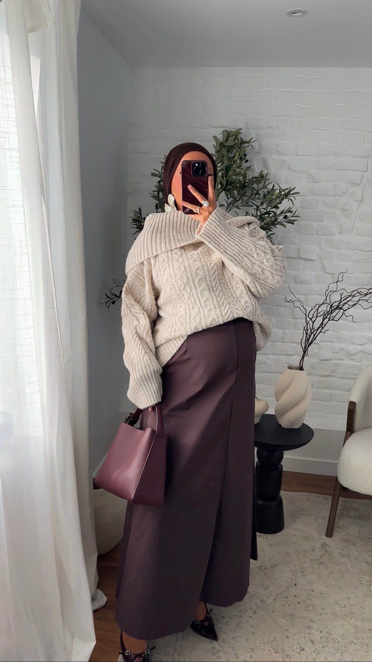Pull ultra chaud en laine et col montant | Beige