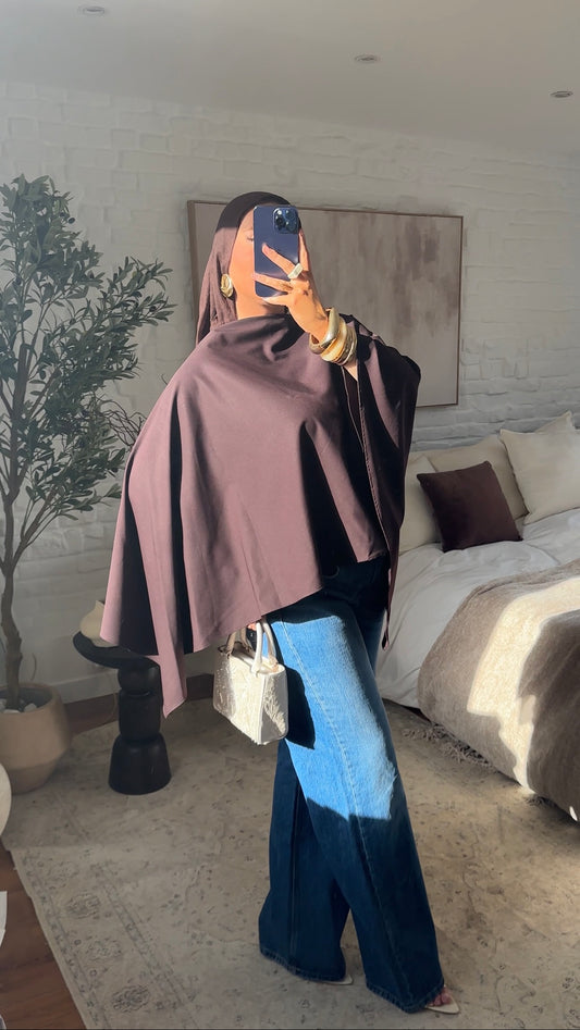 [CRÉATION] Cape oversize | Bordeaux