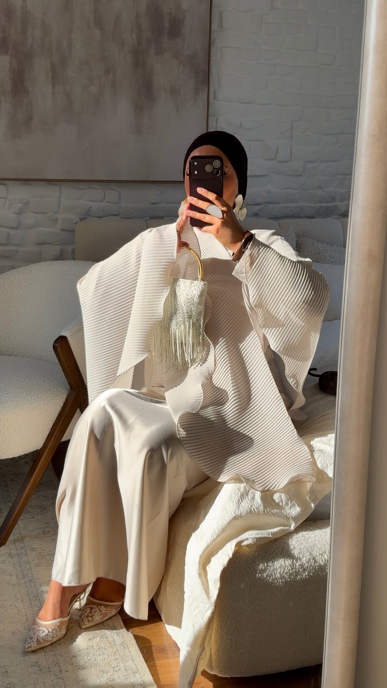 Ensemble IRIS avec haut à volants | Beige