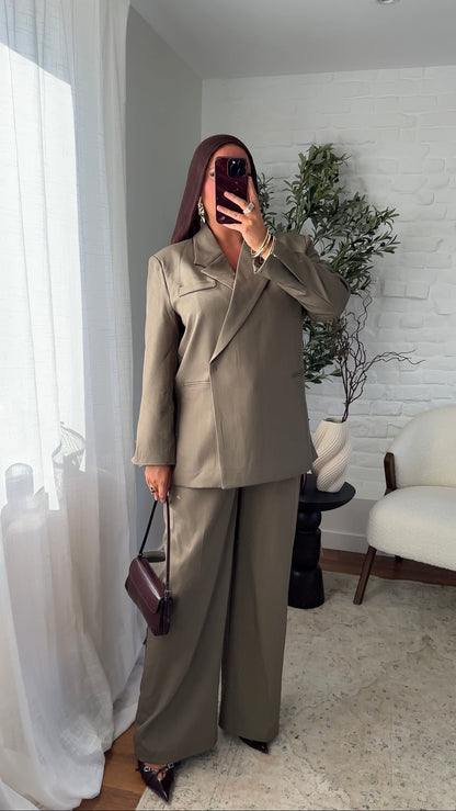 [GAMME PREMIUM] Blazer cache cœur oversize | Kaki