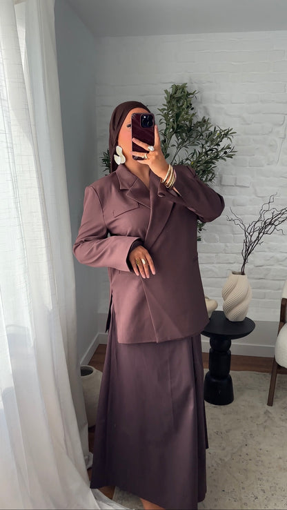 [GAMME PREMIUM] Blazer cache cœur oversize | Prune
