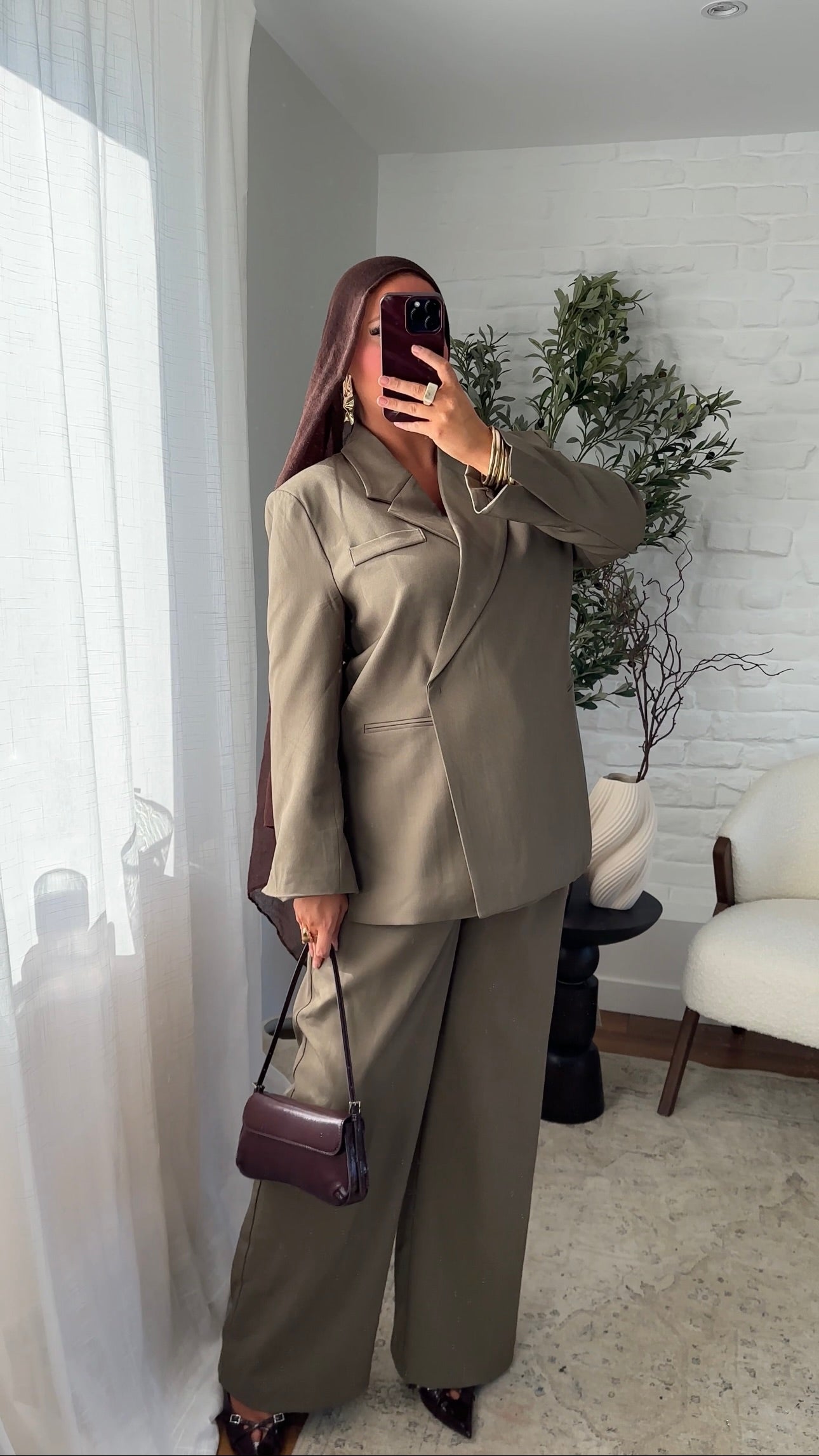 [GAMME PREMIUM] Blazer cache cœur oversize | Kaki
