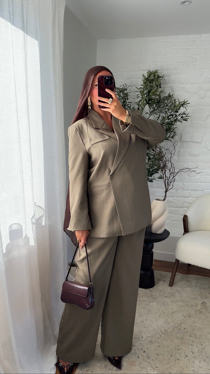 [GAMME PREMIUM] Blazer cache cœur oversize | Kaki