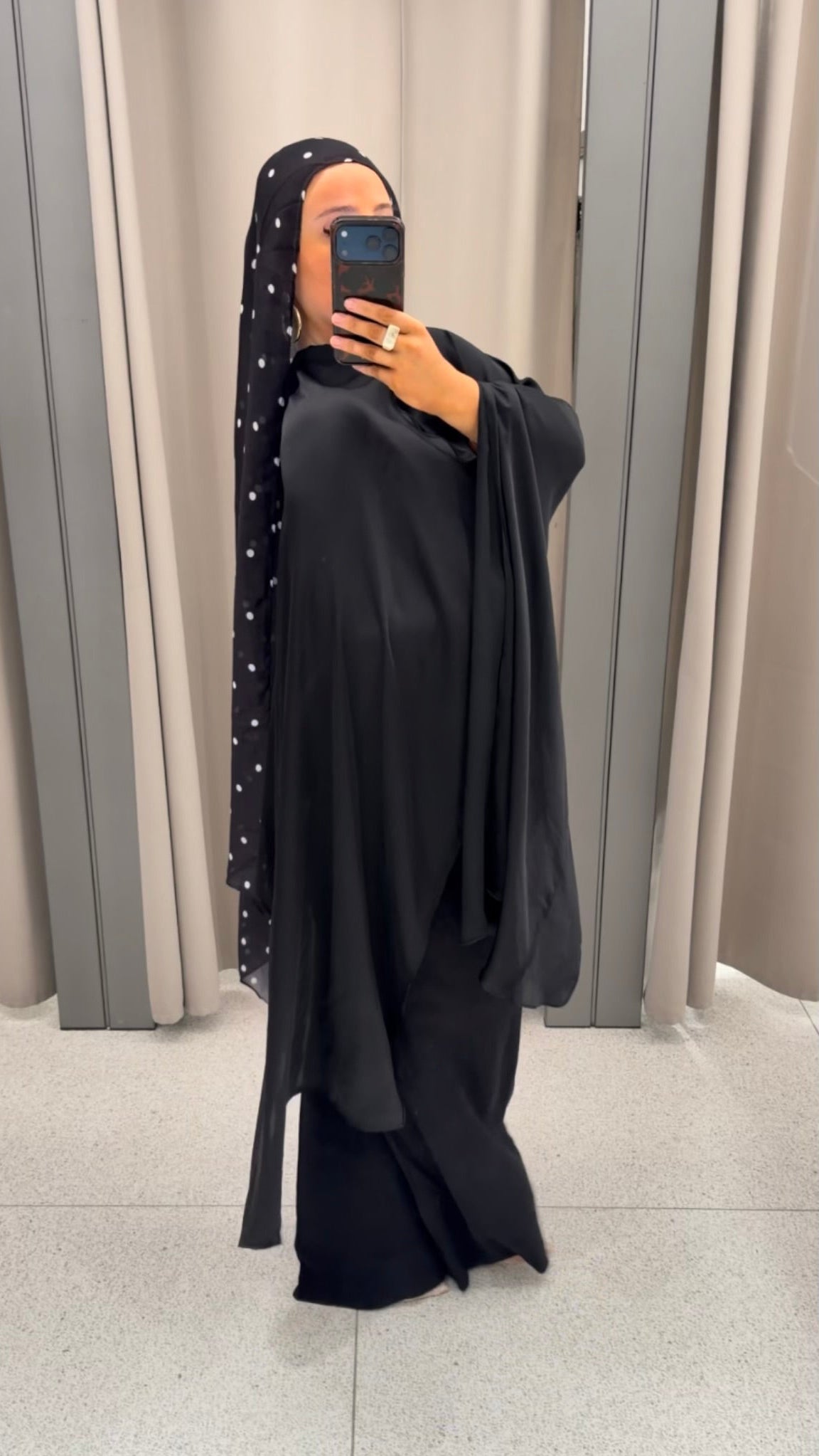 Cape ultra longue amovible | Noir